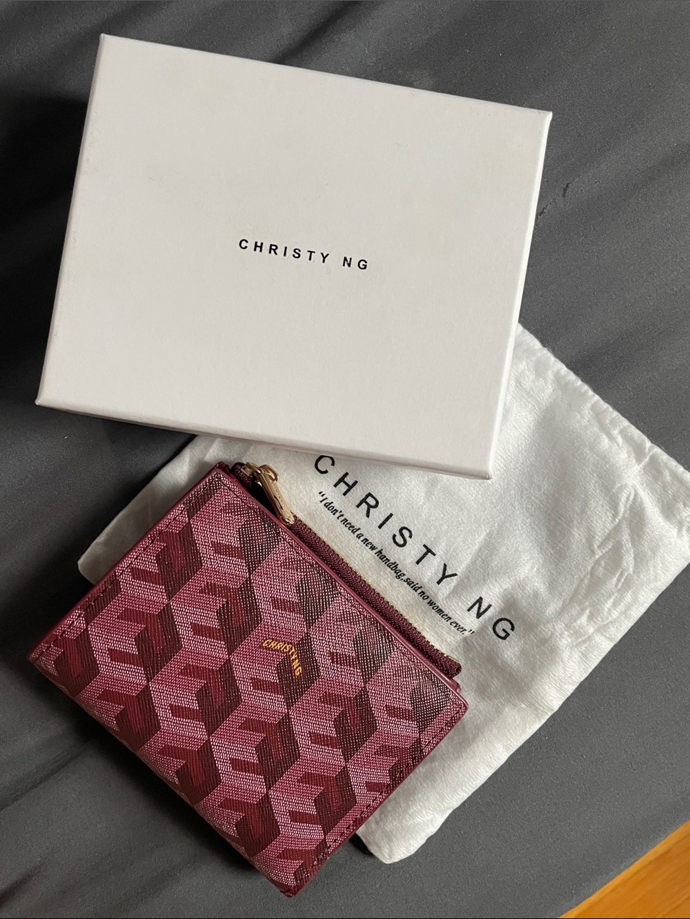 Christy Women's Pink Patterned Card & Key Holder